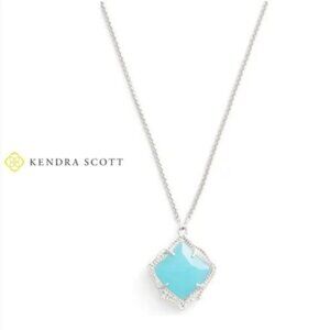 Kendra Scott Kacey Aqua Chalcedony Necklace - NWT